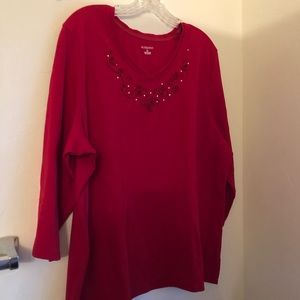Allison Daley Women Red Shirt - 3X